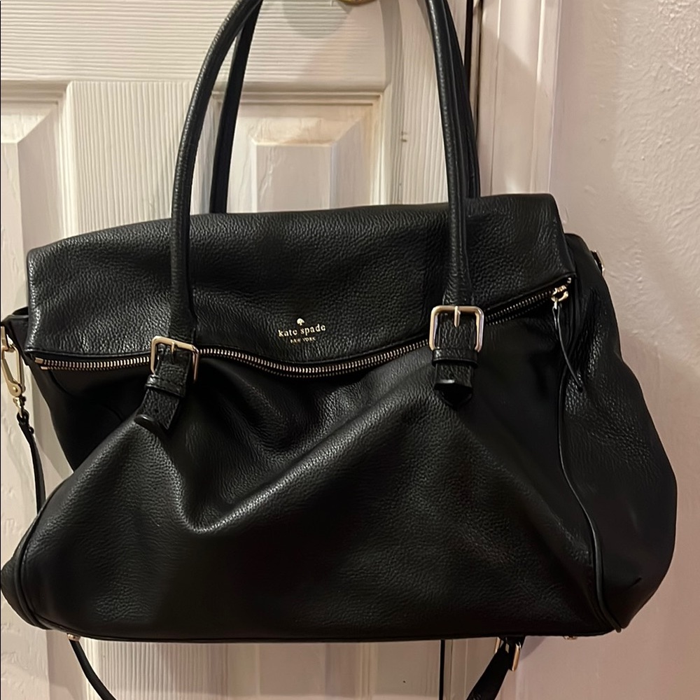 Kate Spade Black Tote with Structured Design and gold hardware, never used